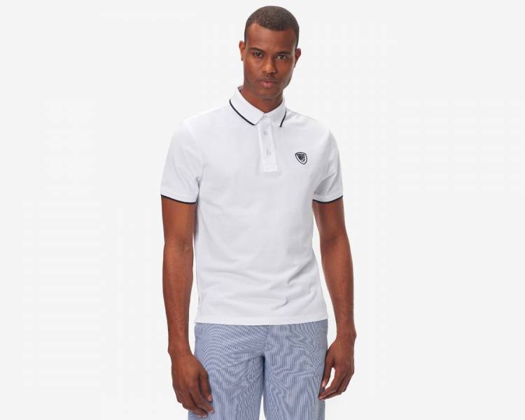 BLAUER POLO UOMO CON BORDINO IN CONTRASTO 23SBLUT02430