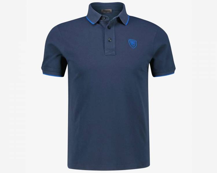 BLAUER POLO UOMO CON BORDINO IN CONTRASTO 23SBLUT02430