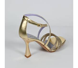 Sandalo Albano elegante oro con strass