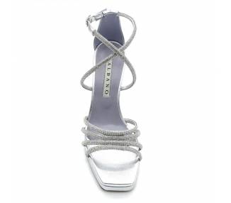Sandalo Albano elegante con plateau e strass