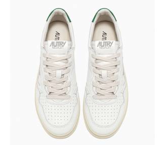 Autry sneakers medalist low in pelle bianca e verde