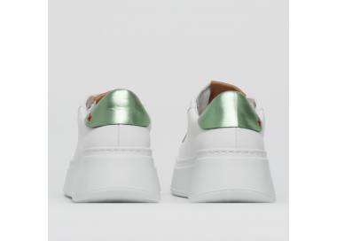 Sneakers donna Gio+ con talloncino verde