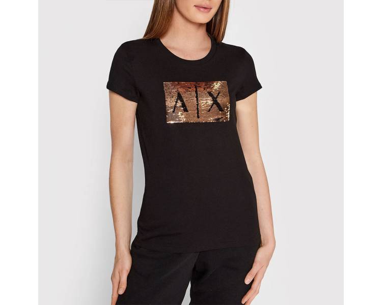 T-shirt donna Armani Exchange con paillettes